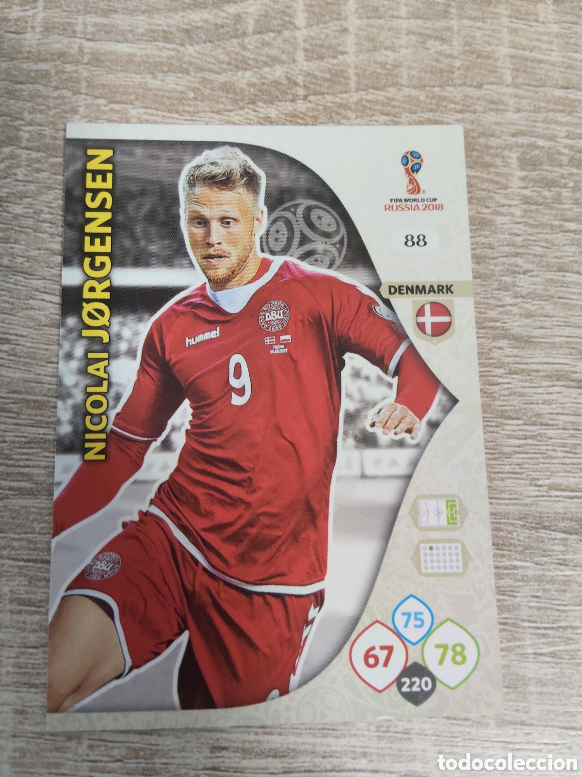 Cromos de f&uacute;tbol: Panini Adrenalyn mundial Rusia 2018 88 Nicolai Jorgensen Dinamarca