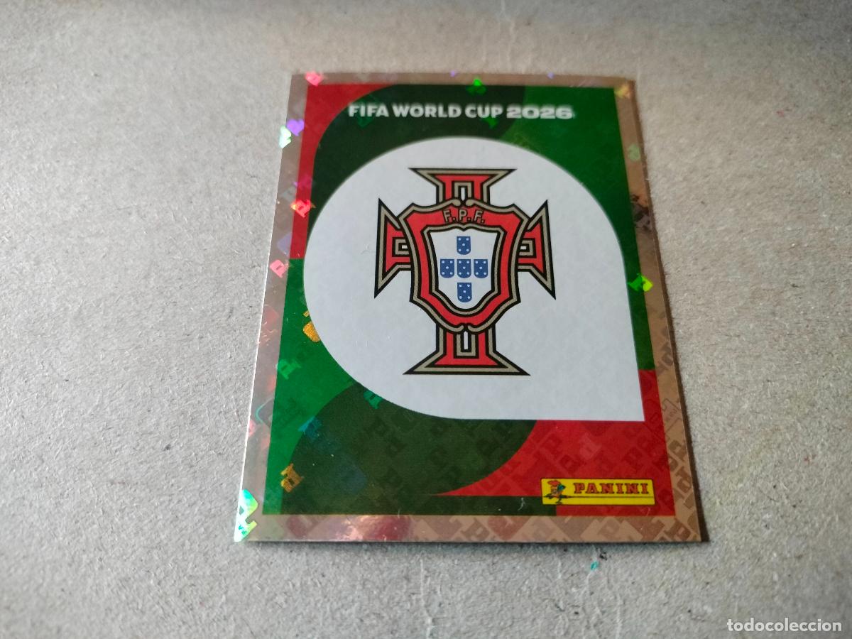 Cromos de f&uacute;tbol: CROMO FUTBOL MUNDIAL 2026 ESCUDO PORTUGAL N&Uacute;MERO 1