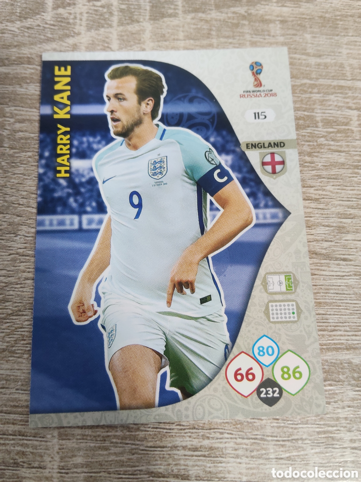 Cromos de f&uacute;tbol: Panini Adrenalyn mundial Rusia 2018 115 Harry Kane Inglaterra