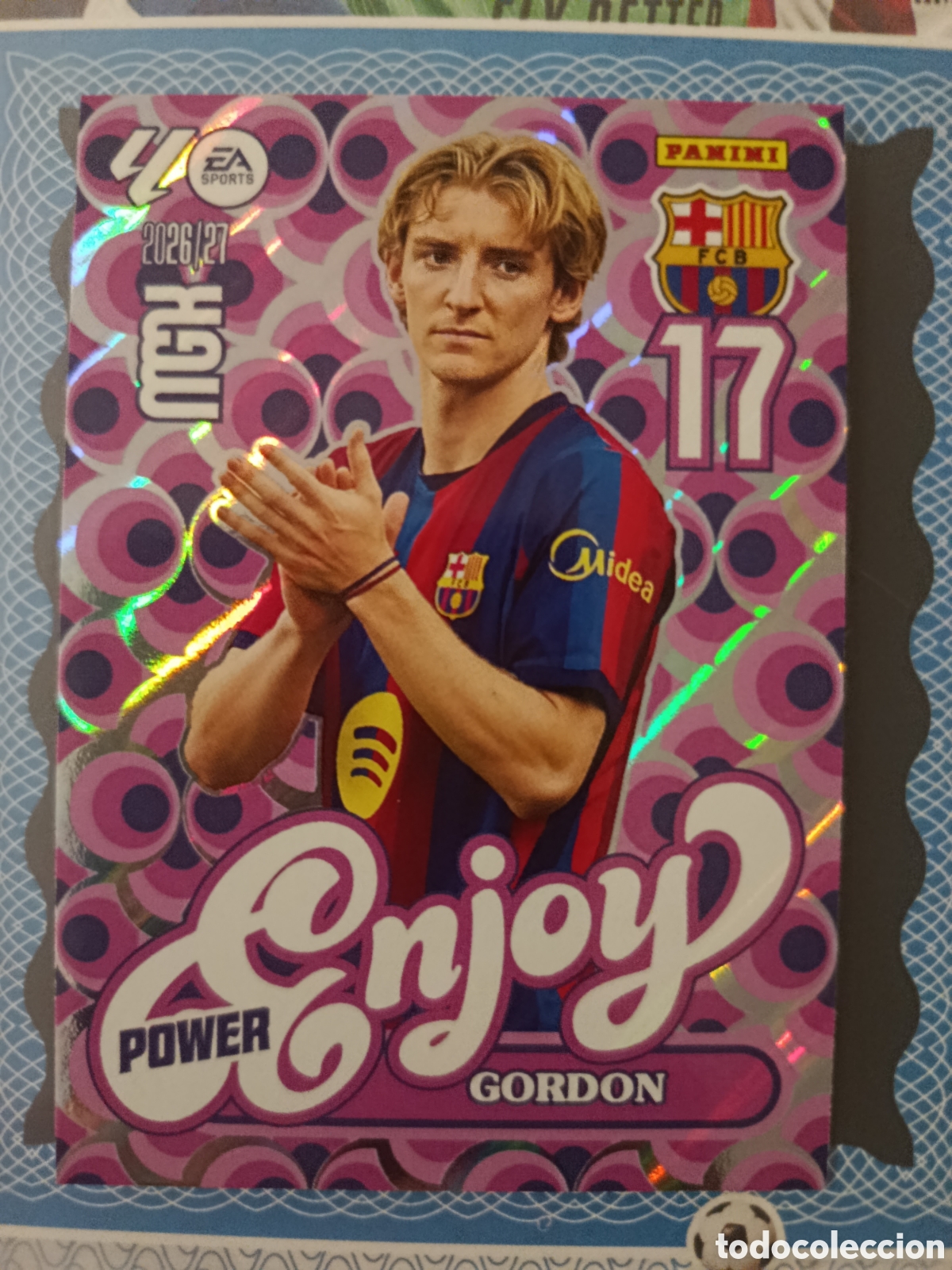 Cromos de f&uacute;tbol: MEGACRACKS 2026 2027 - 26 27 - PANINI - N&ordm; 518P 518 P GORDON BARCELONA ENJOY POWER