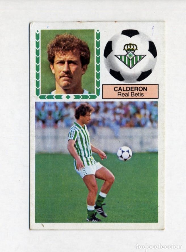 Cromos de Futebol: LIGA ESTE 83 84 1983 1984 VERSI&Oacute;N DIFICIL DEL FICHAJE 28 CALDER&Oacute;N (Betis) BUENO