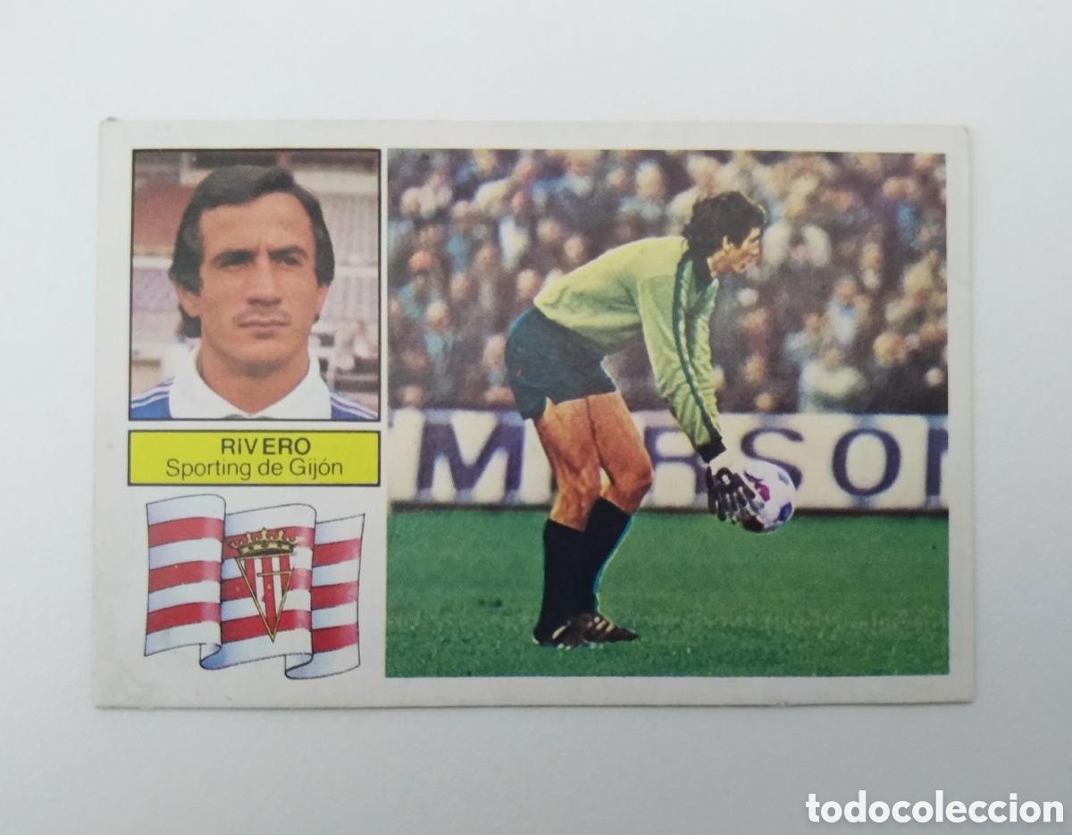 Cromos de f&uacute;tbol: Rivero coloca Sporting de Gij&oacute;n liga 1982 1983 82 83 ediciones este recuperado despegado