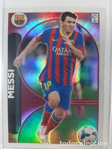 Cromos de f&uacute;tbol: LIONEL MESSI (F.C BARCELONA) , REFRACTOR STICKER , PANINI LIGA ESTE 2014 2015