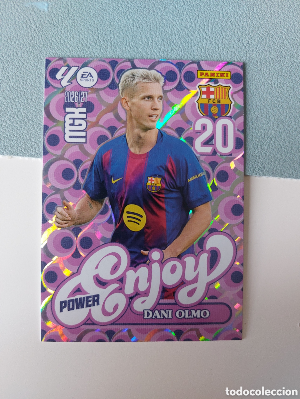 Cromos de f&uacute;tbol: P381 381P DANI OLMO BARCELONA ENJOY POWER PARALELA MEGACRACKS 2026 2027 26 27 381 P