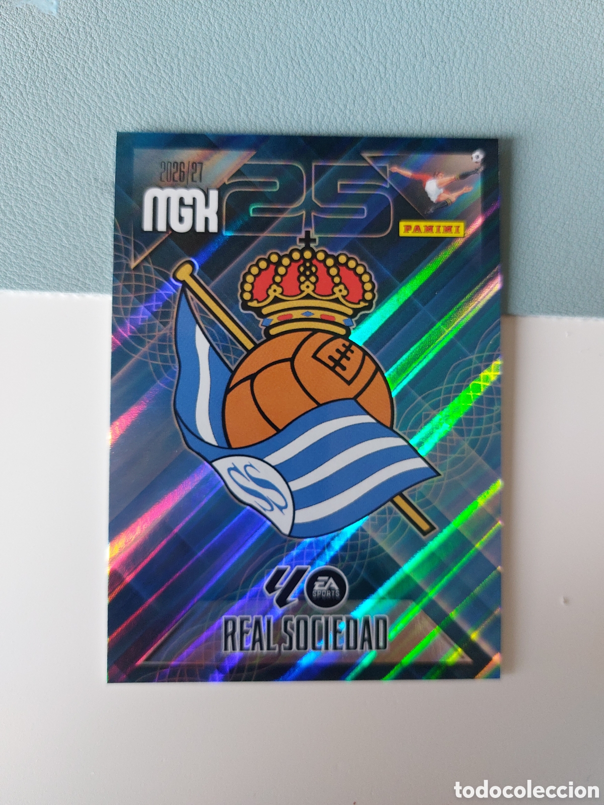 Cromos de f&uacute;tbol: 307 ESCUDO REAL SOCIEDAD MEGACRACKS MGK 2026 2027 26 27 PANINI