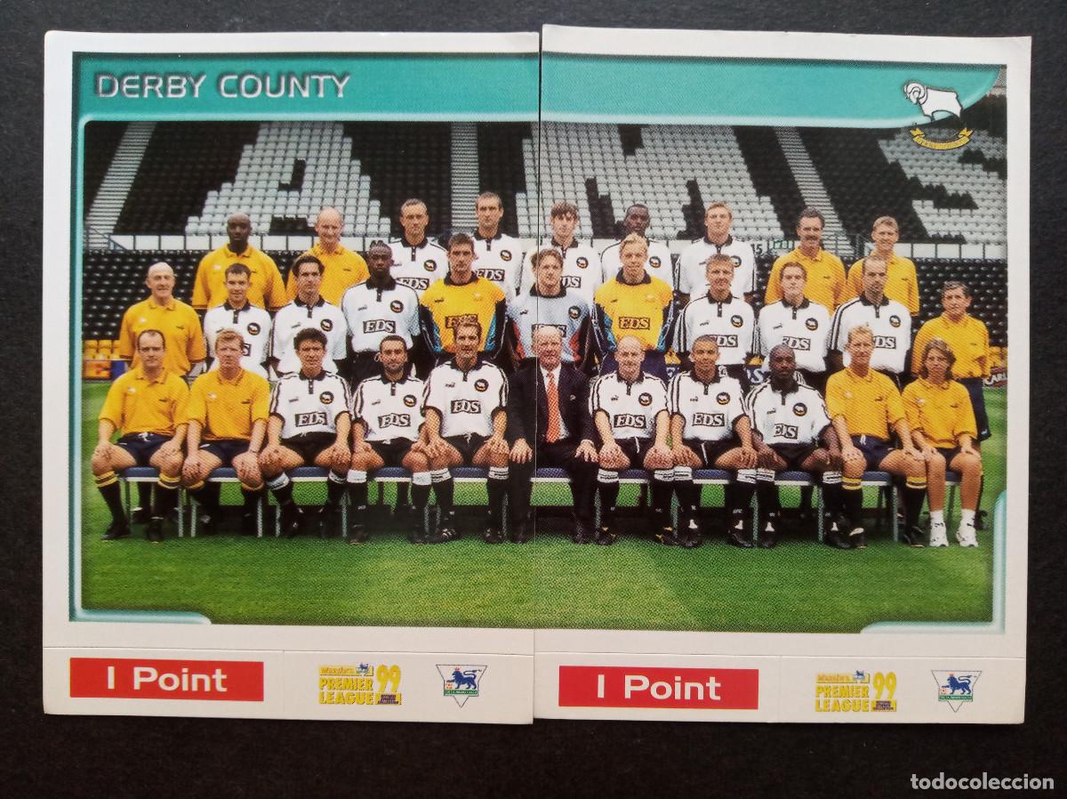 Cromos de f&uacute;tbol: N&ordm; 164 + 165 LOTE SQUAD DERBY COUNTY ⚽ MERLIN &reg; PREMIER LEAGUE 1998 1999 98 99 SIN PEGAR NUNCA