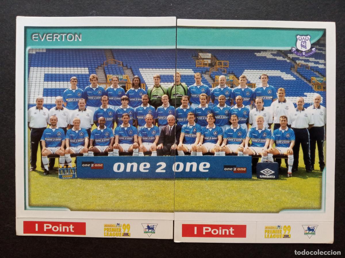 Cromos de f&uacute;tbol: N&ordm; 190 + 191 LOTE SQUAD EVERTON ⚽ MERLIN &reg; PREMIER LEAGUE 1998 1999 98 99 SIN PEGAR NUNCA