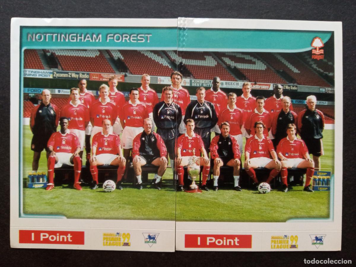 Cromos de f&uacute;tbol: N&ordm; 390 + 391 SQUAD NOTTINGHAM FOREST ⚽ MERLIN &reg; PREMIER LEAGUE 1998 1999 98 99 SIN PEGAR NUNCA