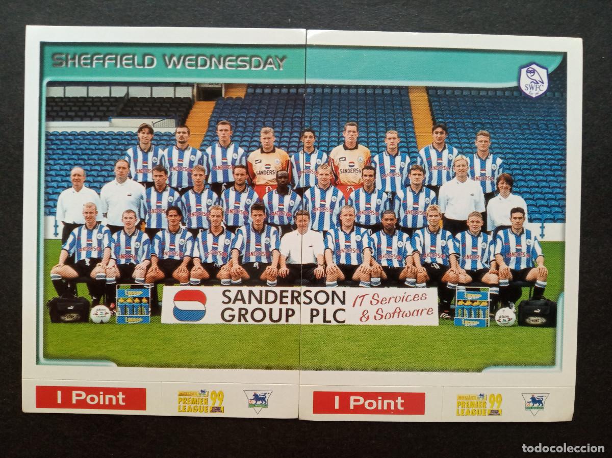 Cromos de f&uacute;tbol: N&ordm; 416 + 417 SQUAD SHEFFIELD WESNESDAY ⚽ MERLIN &reg; PREMIER LEAGUE 1998 1999 98 99 SIN PEGAR NUNCA