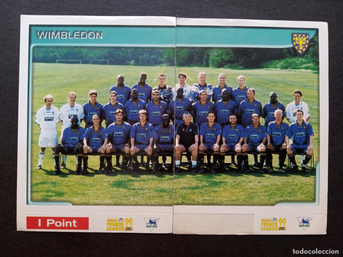 Cromos de f&uacute;tbol: N&ordm; 520 + 521 SQUAD WIMBLEDON ⚽ MERLIN &reg; PREMIER LEAGUE 1998 1999 98 99 SIN PEGAR NUNCA