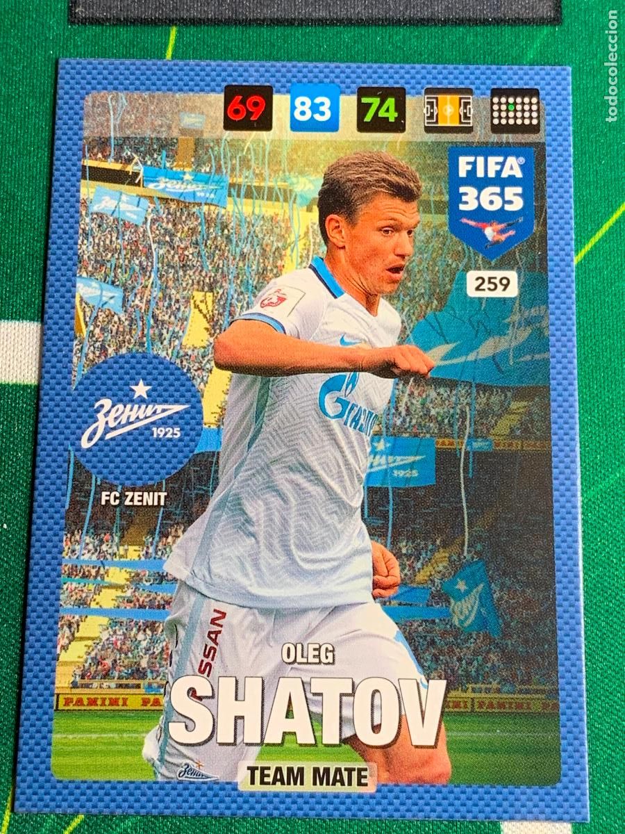 Figurine di Calcio: 259 Oleg Shatov FC Zenit Adrenalyn Fifa 365 2016 2017 16 17 Nordic Edition