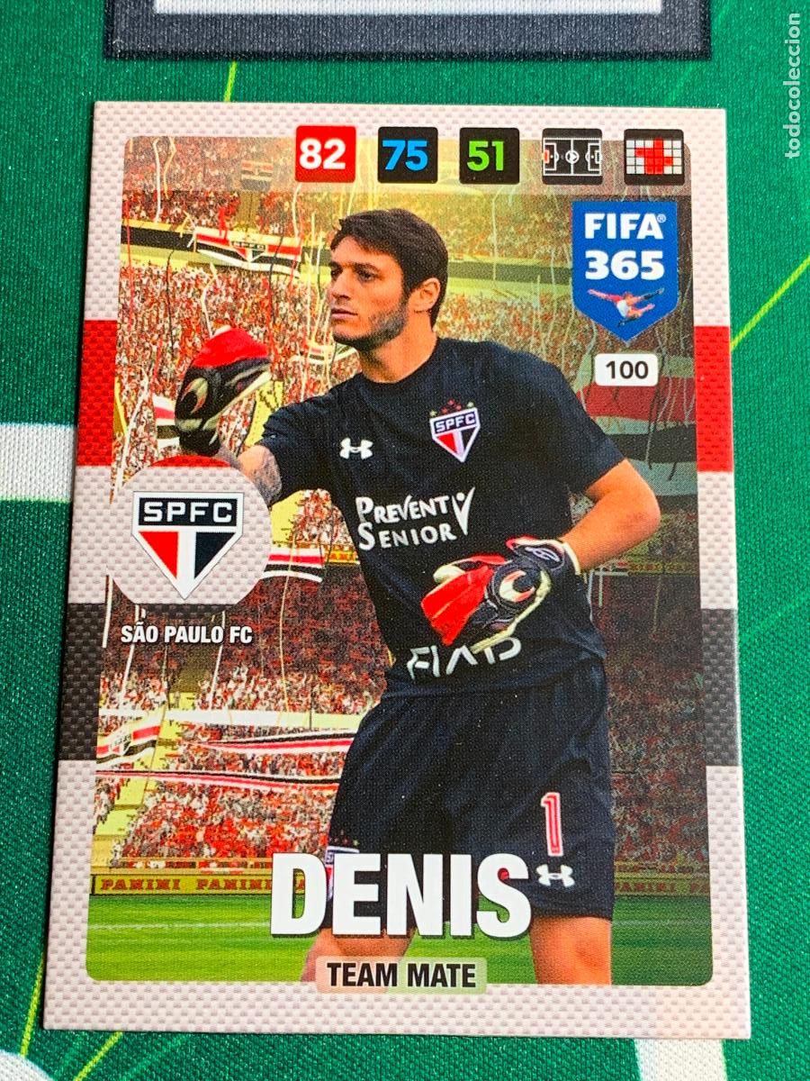 Cartes &agrave; collectionner de Football: 100 Denis S&atilde;o Paulo FC Adrenalyn Fifa 365 2016 2017 16 17 Nordic Edition