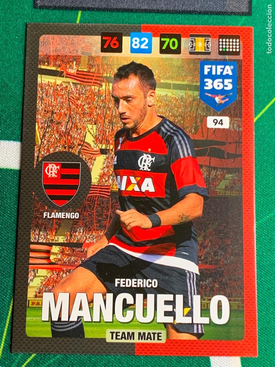 Cartes &agrave; collectionner de Football: 94 Federico Mancuello Flamengo Adrenalyn Fifa 365 2016 2017 16 17 Nordic Edition