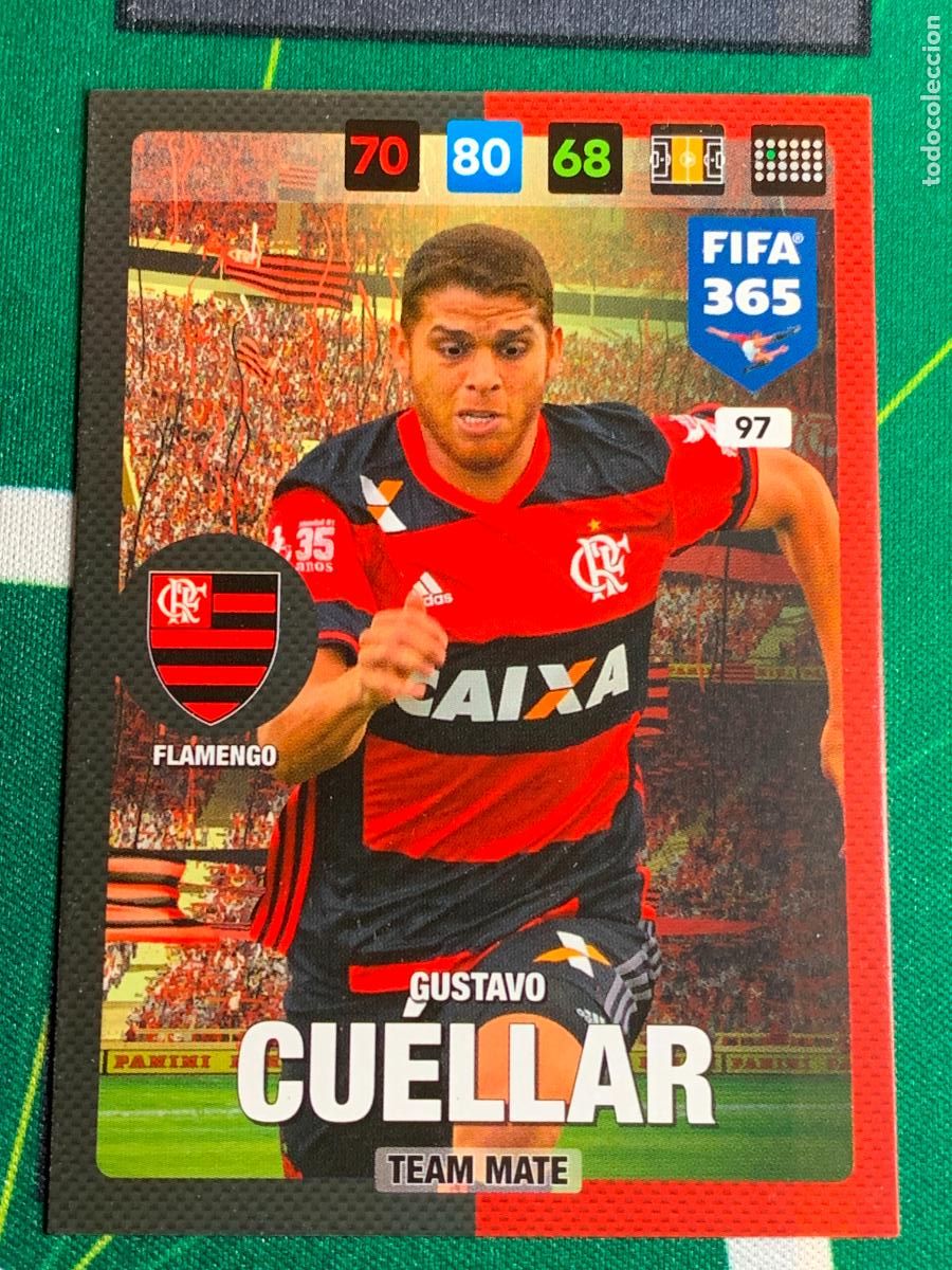 Cartes &agrave; collectionner de Football: 97 Gustavo Cu&eacute;llar Flamengo Adrenalyn Fifa 365 2016 2017 16 17 Nordic Edition