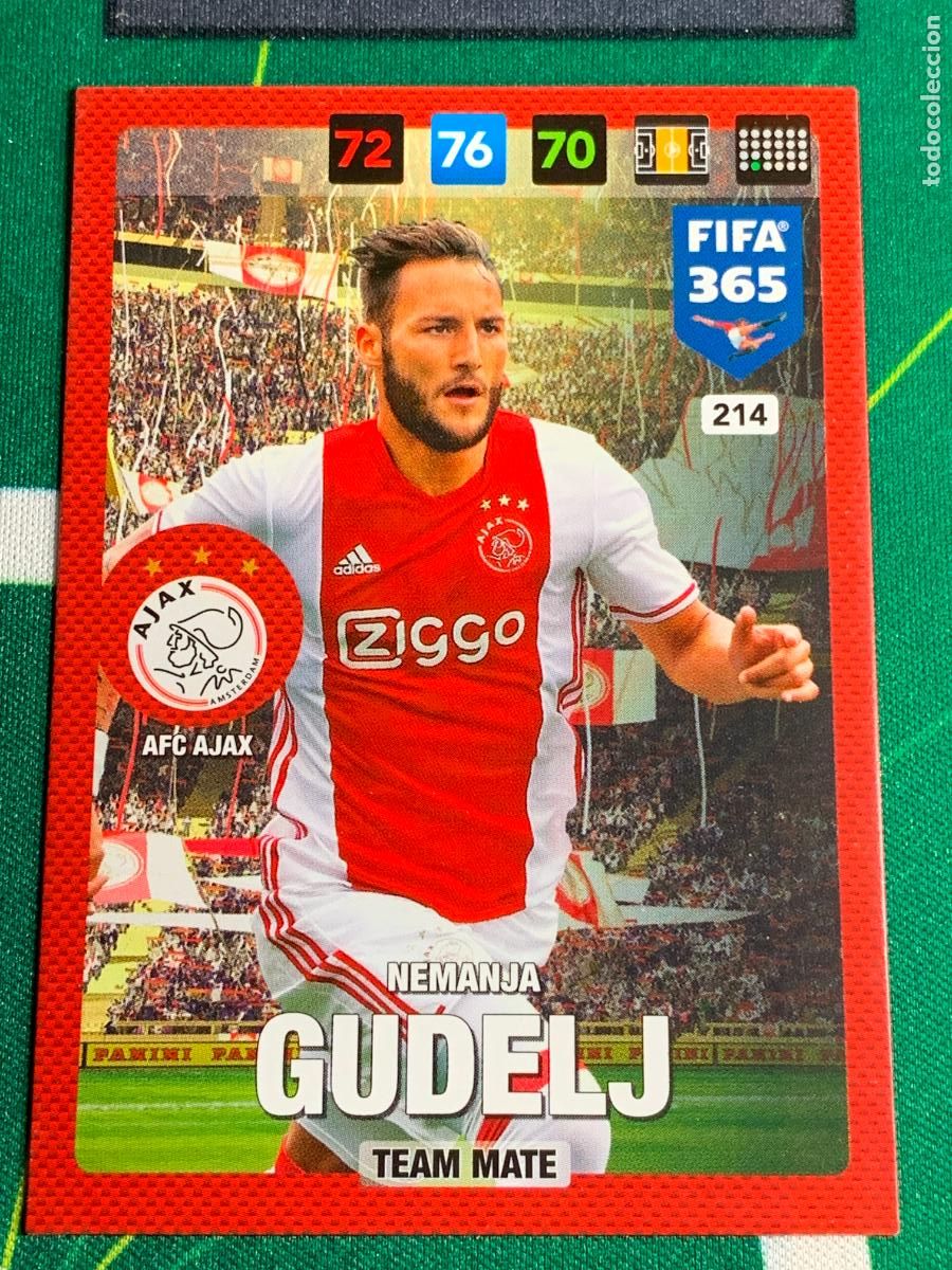 Cartes &agrave; collectionner de Football: 214 Nemanja Gudelj AFC Ajax Adrenalyn Fifa 365 2016 2017 16 17 Nordic Edition