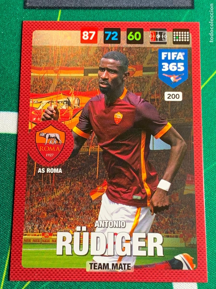 Cartes &agrave; collectionner de Football: 200 Antonio R&uuml;diger AS Roma Adrenalyn Fifa 365 2016 2017 16 17 Nordic Edition