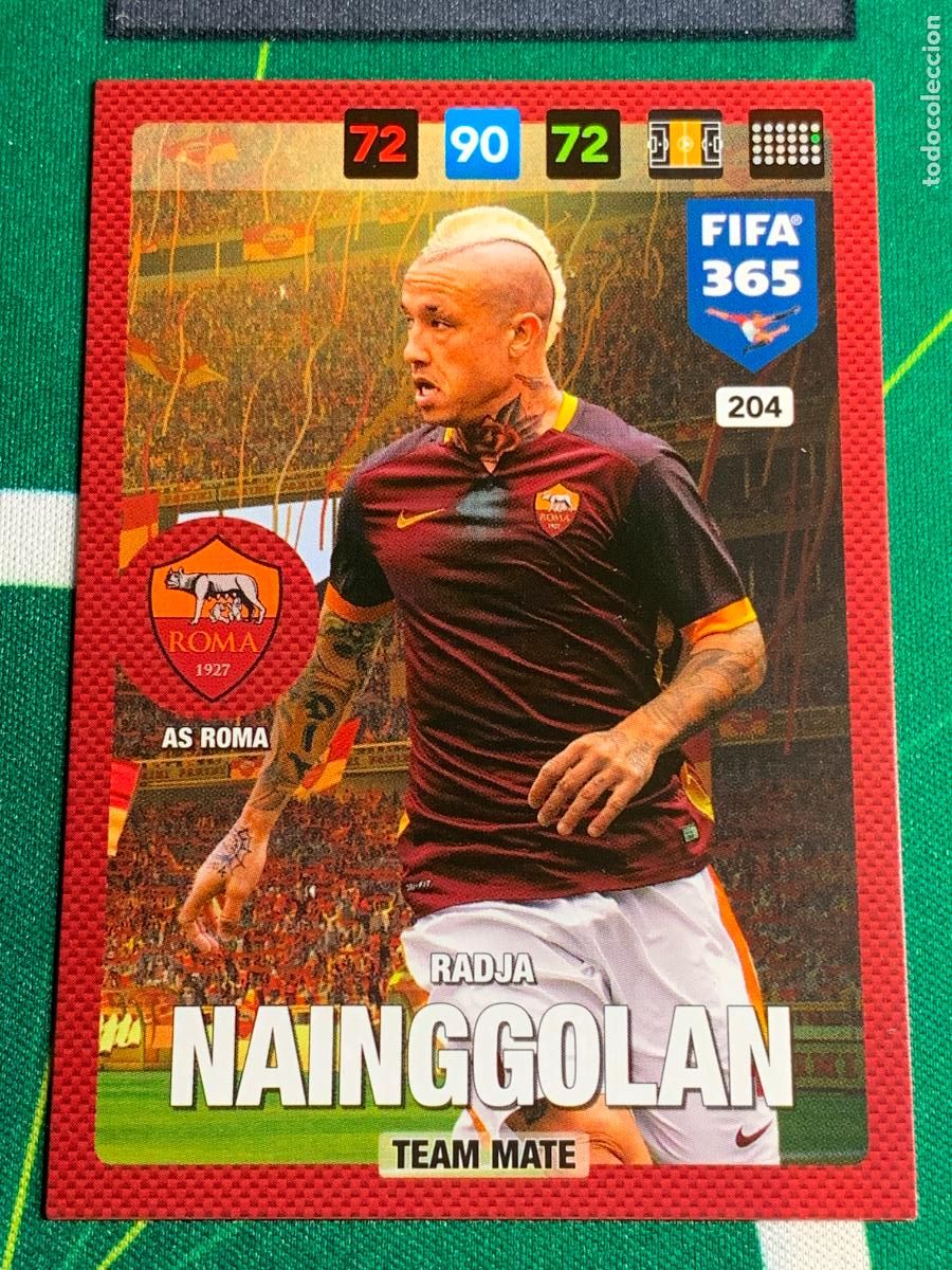 Cartes &agrave; collectionner de Football: 204 Radja Nainggolan AS Roma Adrenalyn Fifa 365 2016 2017 16 17 Nordic Edition