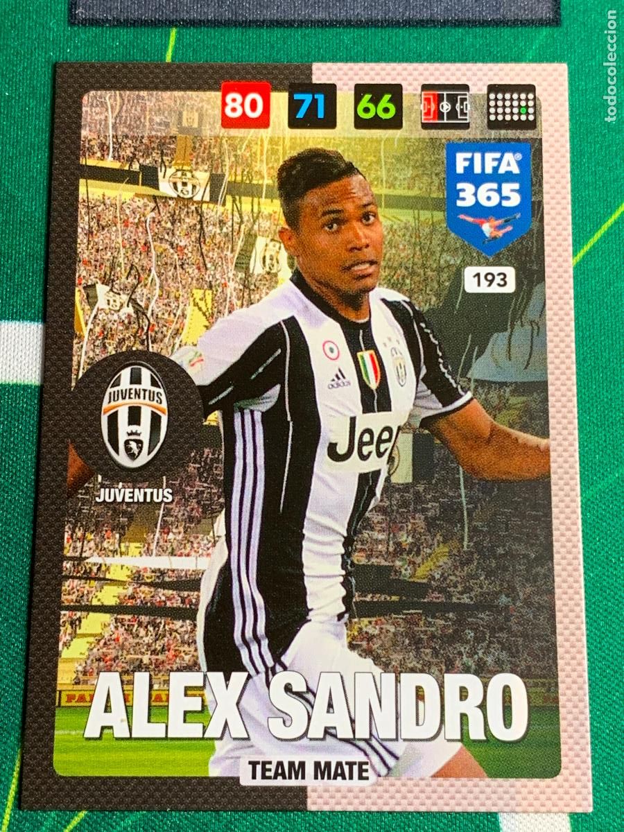 Cromos de f&uacute;tbol: 193 Alex Sandro Juventus Adrenalyn Fifa 365 2016 2017 16 17 Nordic Edition