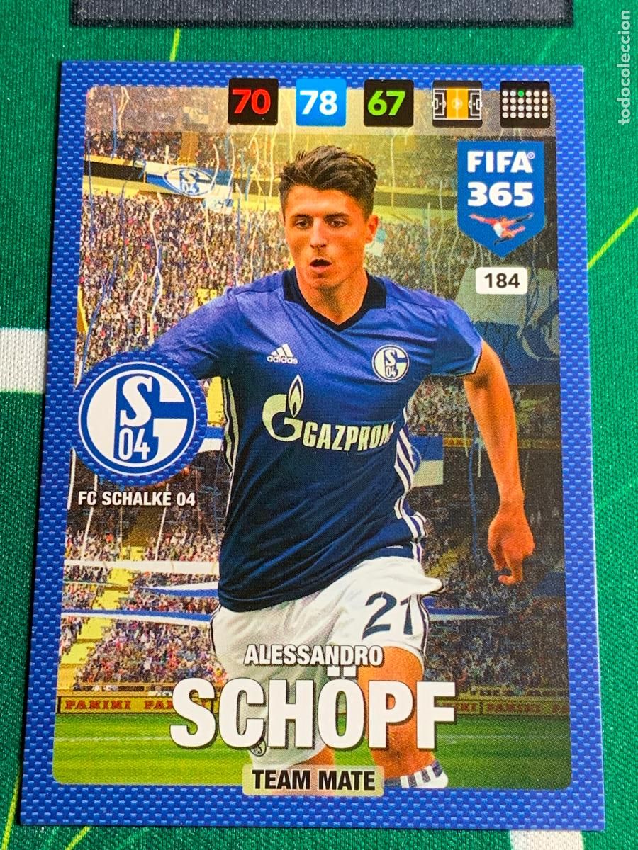 Cromos de f&uacute;tbol: 184 Alessandro Sch&ouml;pf FC Schalke 04 Adrenalyn Fifa 365 2016 2017 16 17 Nordic Edition