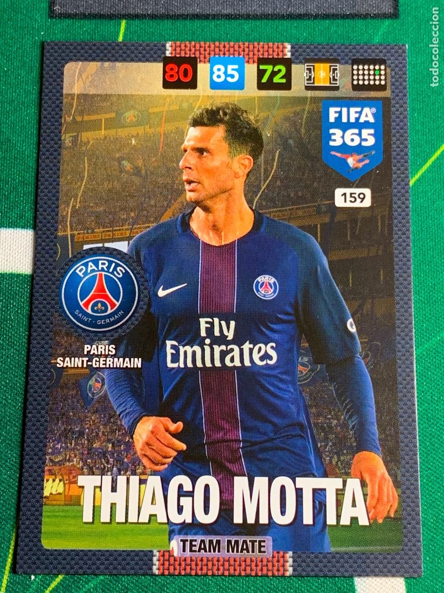 Cromos de f&uacute;tbol: 159 Thiago Motta Paris Saint-Germain Adrenalyn Fifa 365 2016 2017 16 17 Nordic Edition