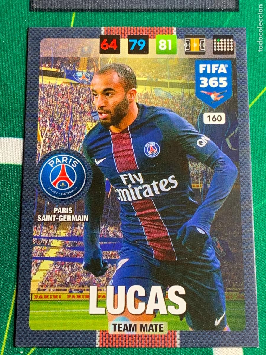Cromos de f&uacute;tbol: 160 Lucas Moura Paris Saint-Germain Adrenalyn Fifa 365 2016 2017 16 17 Nordic Edition