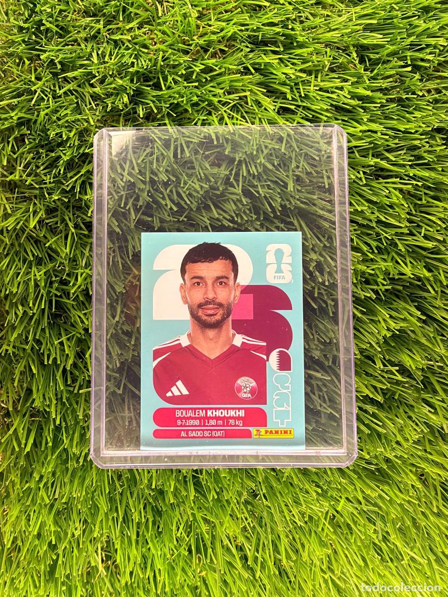 Cromos de f&uacute;tbol: N&ordm; QAT6 Boualem Khoukhi Qatar Mundial 2026 Stickers