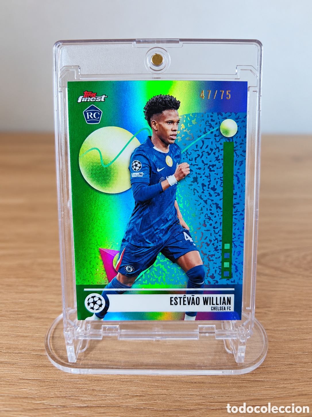 Cromos de f&uacute;tbol: Est&ecirc;v&atilde;o Willian RC Green /75 Topps Finest Champions League 2025-26 Chelsea