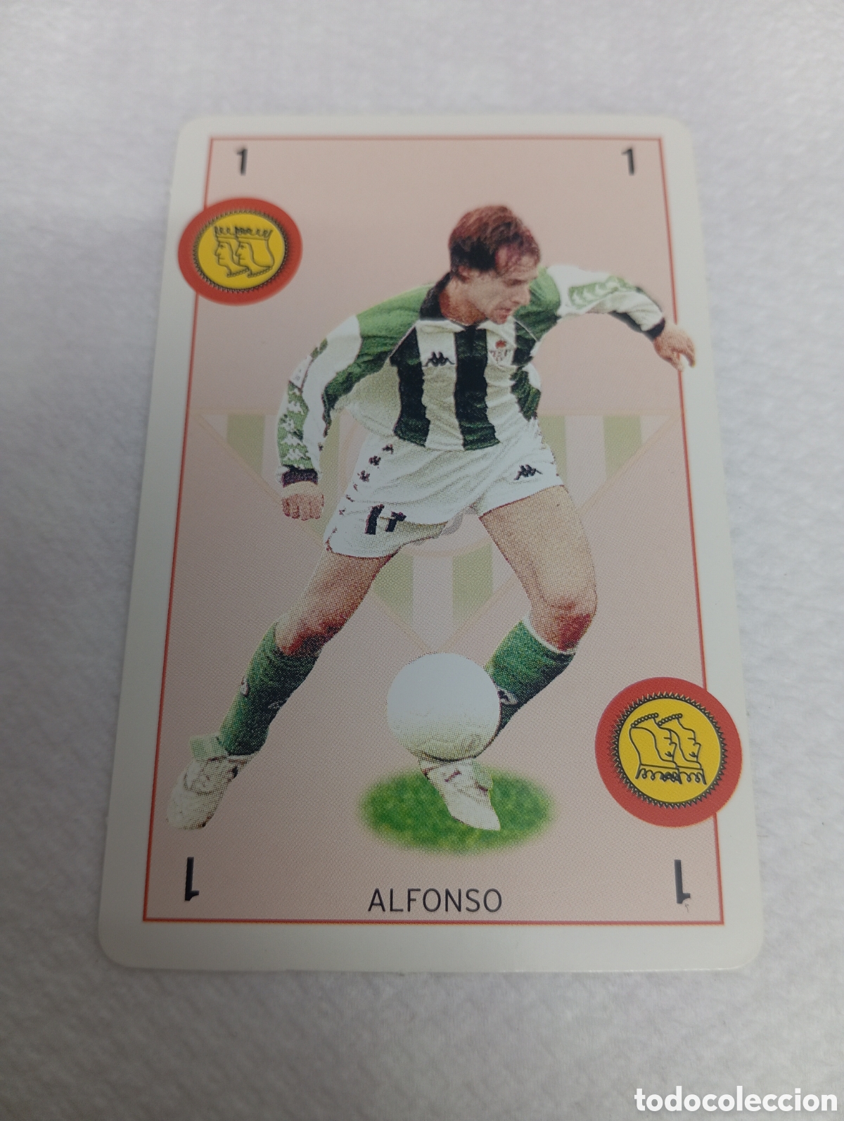 Cromos de f&uacute;tbol: CARTA ALFONSO BETIS 97 98 MARCA BARAJA LIGA 1997 1998