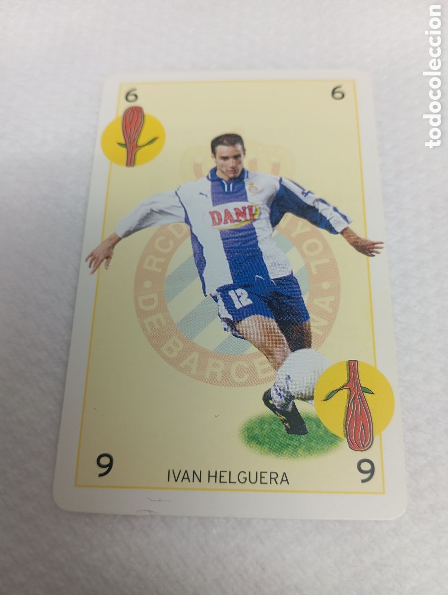 Cromos de f&uacute;tbol: CARTA IVAN HELGUERA ESPA&Ntilde;OL ESPANYOL 97 98 MARCA BARAJA LIGA 1997 1998