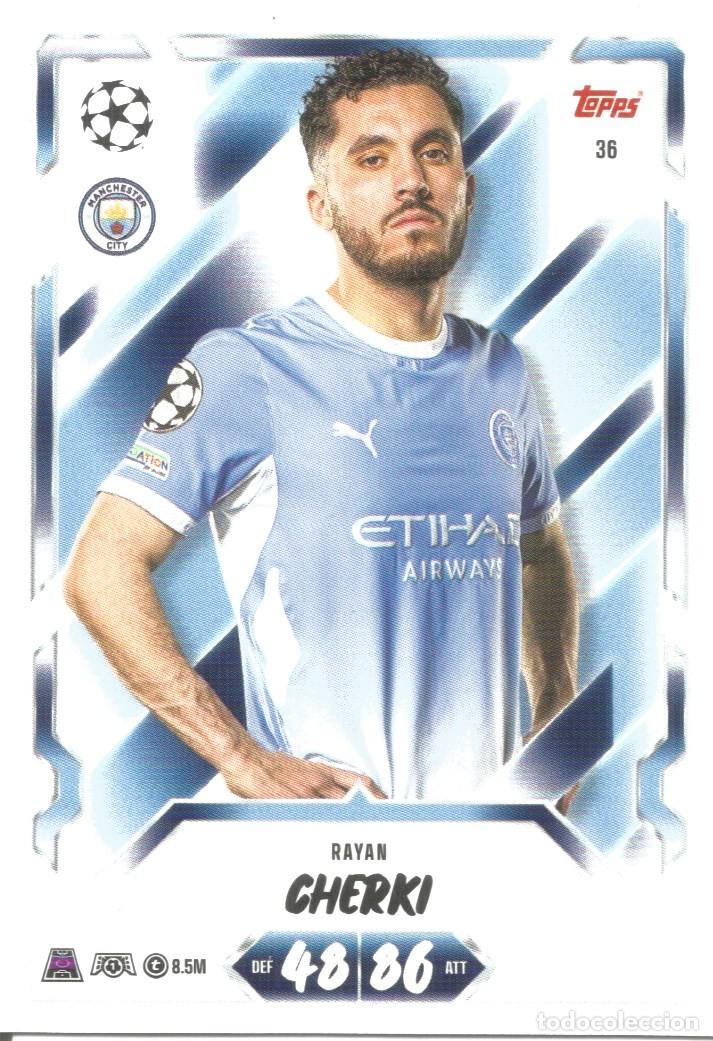 Cromos de f&uacute;tbol: Carta n.&ordm; 36 - Rayan Cherki - Manchester City - Topps Match Attax 2026 2027 26 27 - Base Card