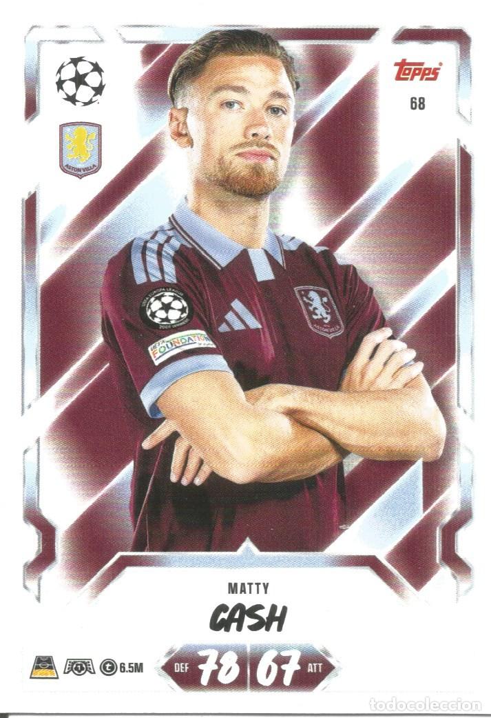 Cromos de f&uacute;tbol: Carta n.&ordm; 68 - Matty Cash - Aston Villa - Topps Match Attax 2026 2027 26 27 - Base Card