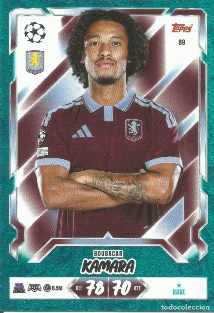Cromos de f&uacute;tbol: Carta n.&ordm; 69 - Boubacar Kamara - Aston Villa - Topps Match Attax 2026 2027 26 27 - Parallel *Rare