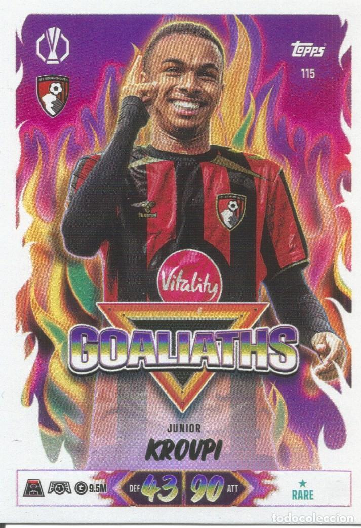 Cromos de f&uacute;tbol: Carta n.&ordm; 115 - Junior Kroupi - AFC Bournemouth - Topps Match Attax 2026 2027 26 27 - Goaliaths