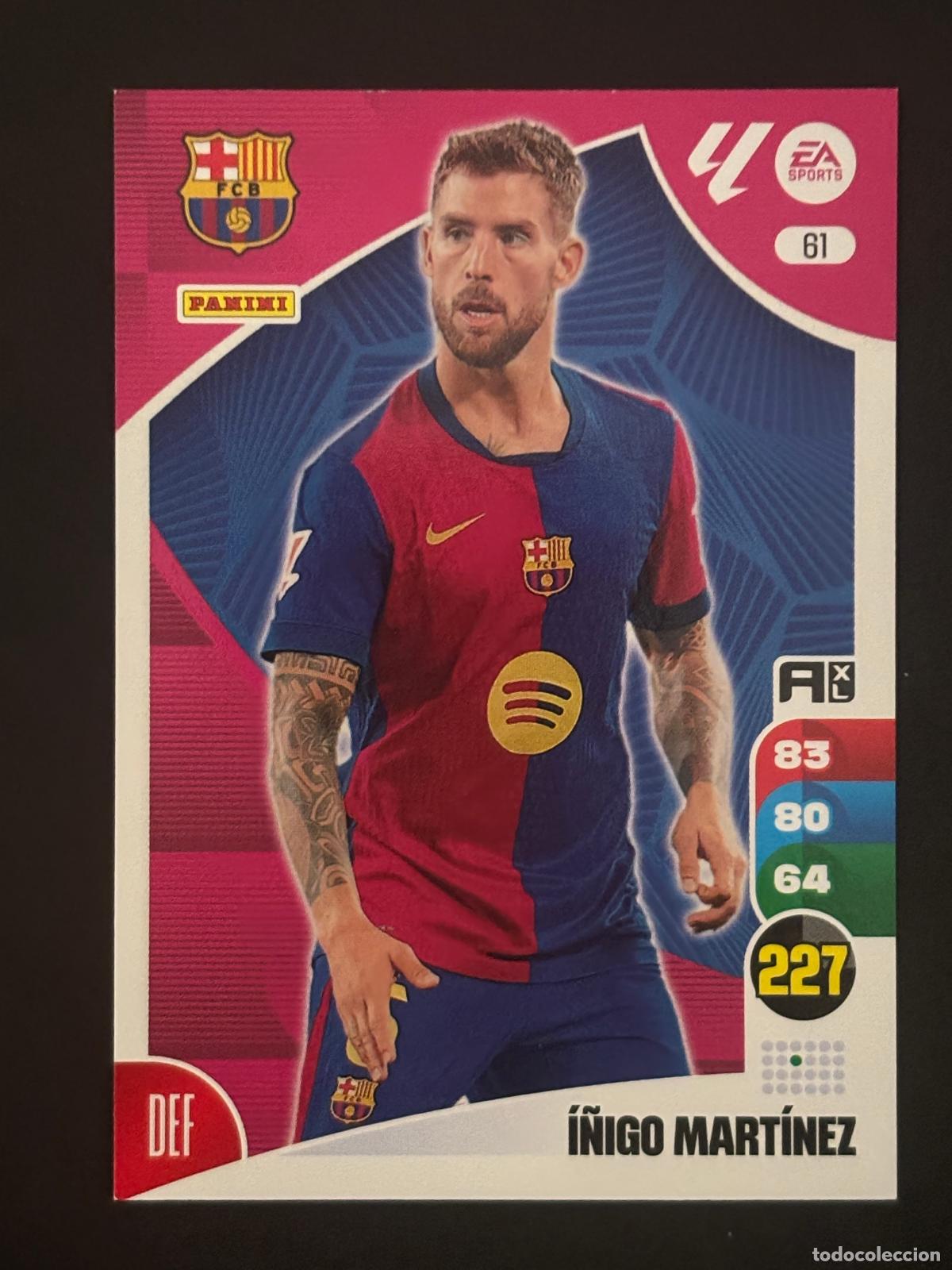 Cartes &agrave; collectionner de Football: 61 &Iacute;&Ntilde;IGO MART&Iacute;NEZ BARCELONA ADRENALYN XL LALIGA EA SPORTS 24-25 2024-2025 PANINI