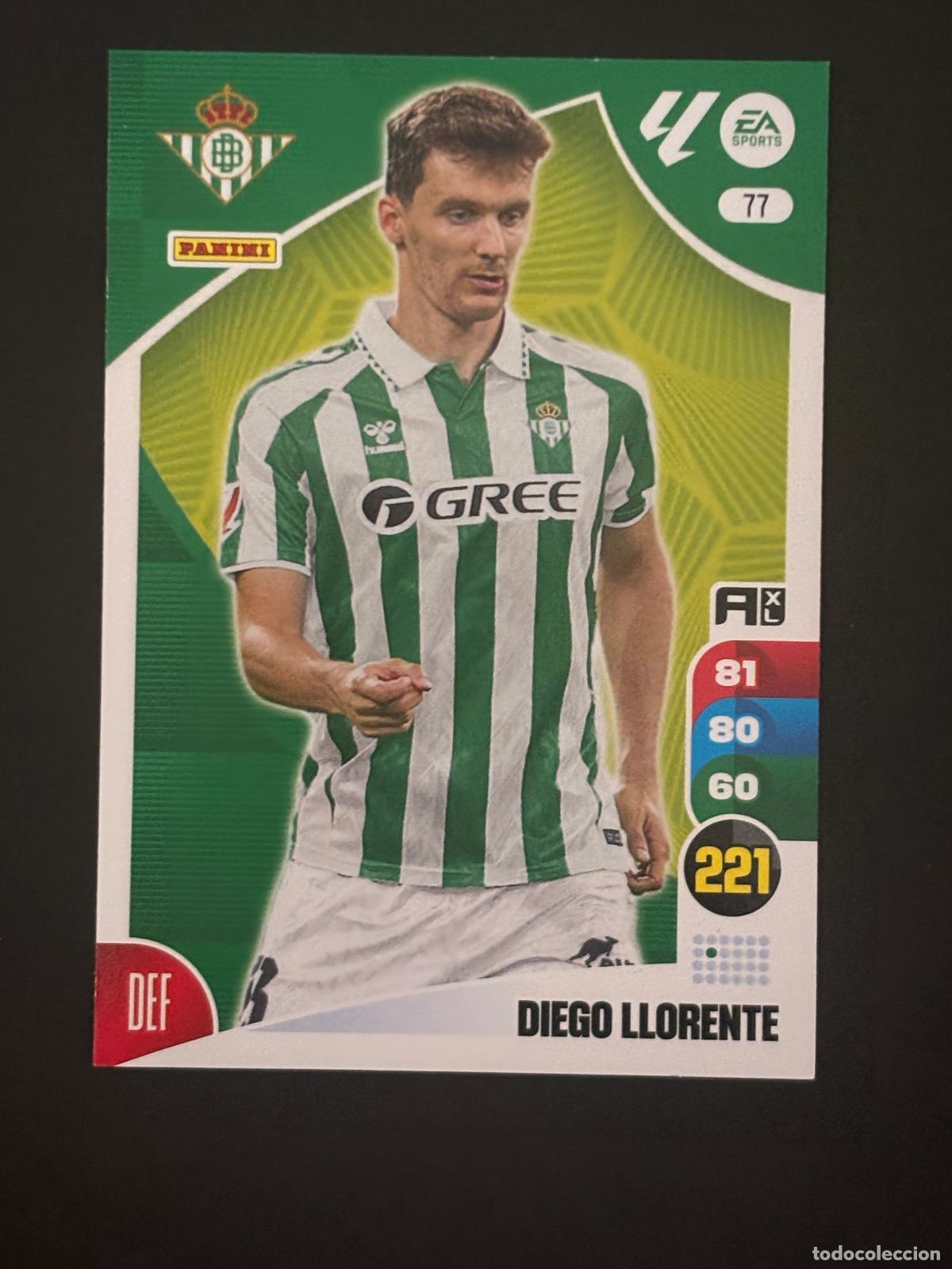 Fu&szlig;ball-Sticker: 77 DIEGO LLORENTE BETIS ADRENALYN XL LALIGA EA SPORTS 24-25 2024-2025 PANINI