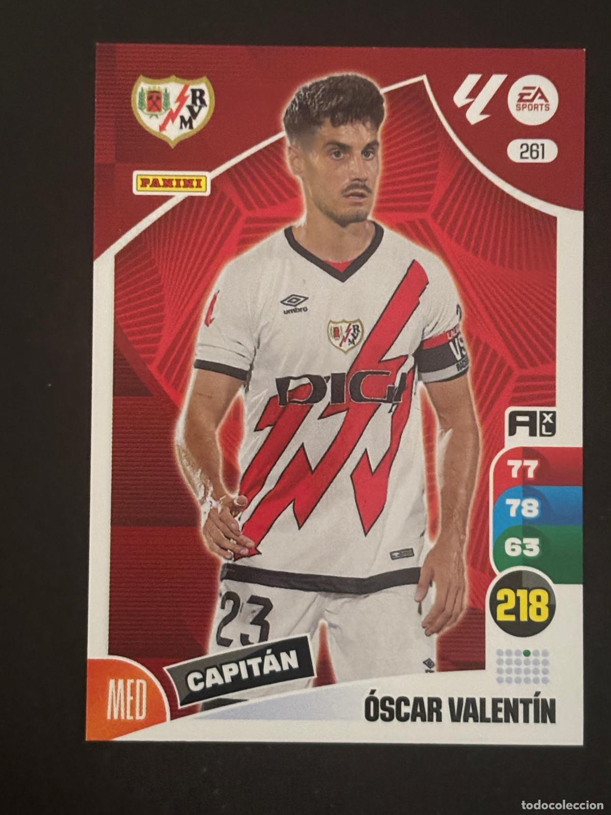 Football Stickers: 261 &Oacute;SCAR VALENT&Iacute;N RAYO ADRENALYN XL LALIGA EA SPORTS 24-25 2024-2025 PANINI
