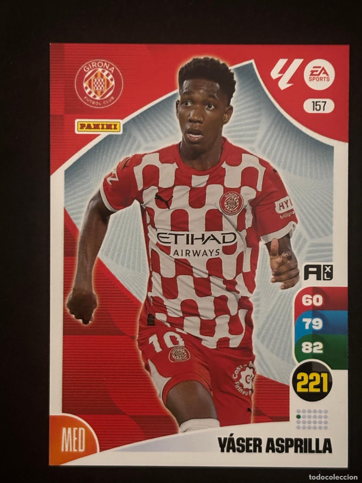 Football Stickers: 157 Y&Aacute;SER ASPRILLA GIRONA ADRENALYN XL LALIGA EA SPORTS 24-25 2024-2025 PANINI