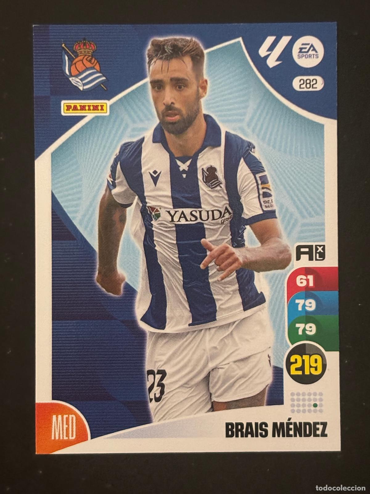 Football Stickers: 282 BRAIS M&Eacute;NDEZ REAL SOCIEDAD ADRENALYN XL LALIGA EA SPORTS 24-25 2024-2025 PANINI
