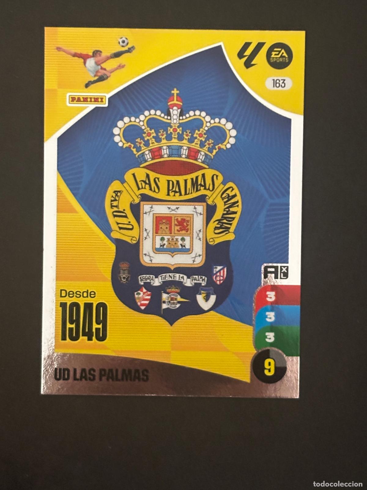 Football Stickers: 163 ESCUDO LAS PALMAS ADRENALYN XL LALIGA EA SPORTS 24-25 2024-2025 PANINI