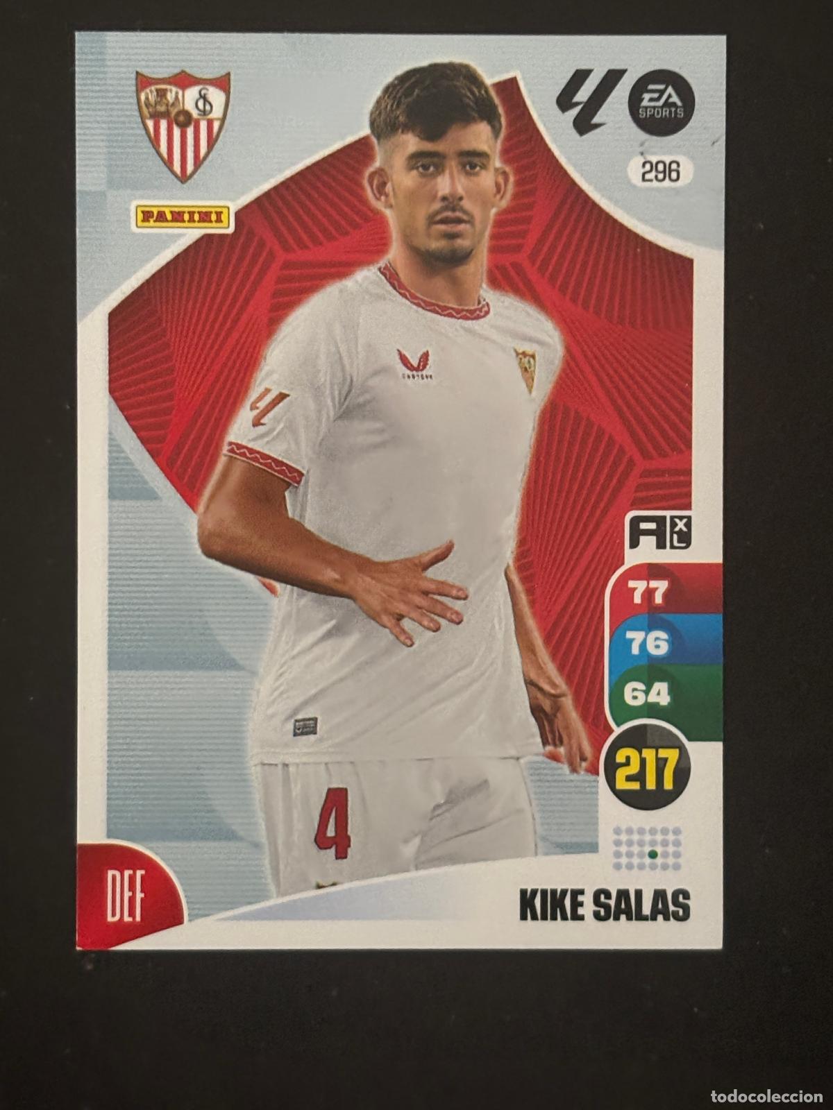 Football Stickers: 296 KIKE SALAS SEVILLA ADRENALYN XL LALIGA EA SPORTS 24-25 2024-2025 PANINI