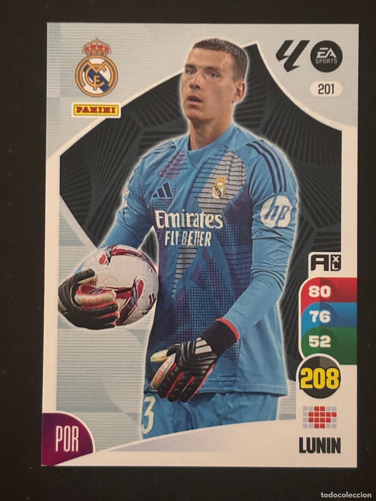 Football Stickers: 201 LUNIN REAL MADRID ADRENALYN XL LALIGA EA SPORTS 24-25 2024-2025 PANINI