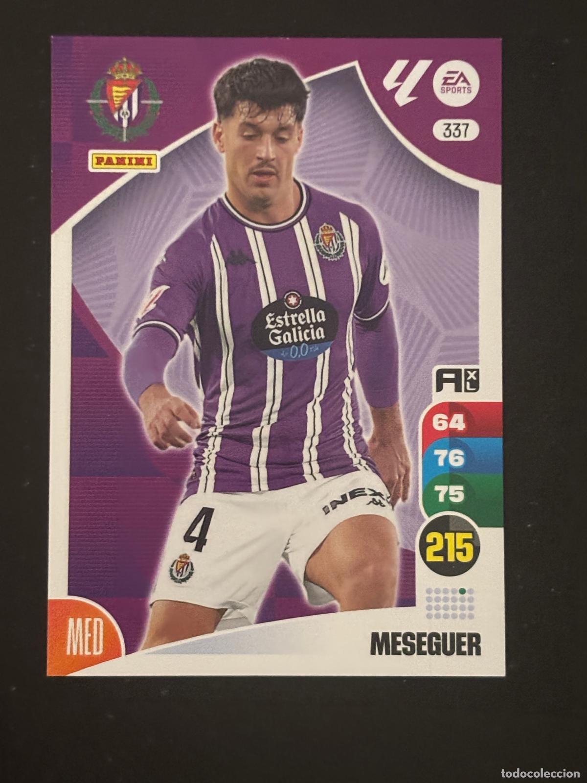 Football Stickers: 337 MESEGUER VALLADOLID ADRENALYN XL LALIGA EA SPORTS 24-25 2024-2025 PANINI