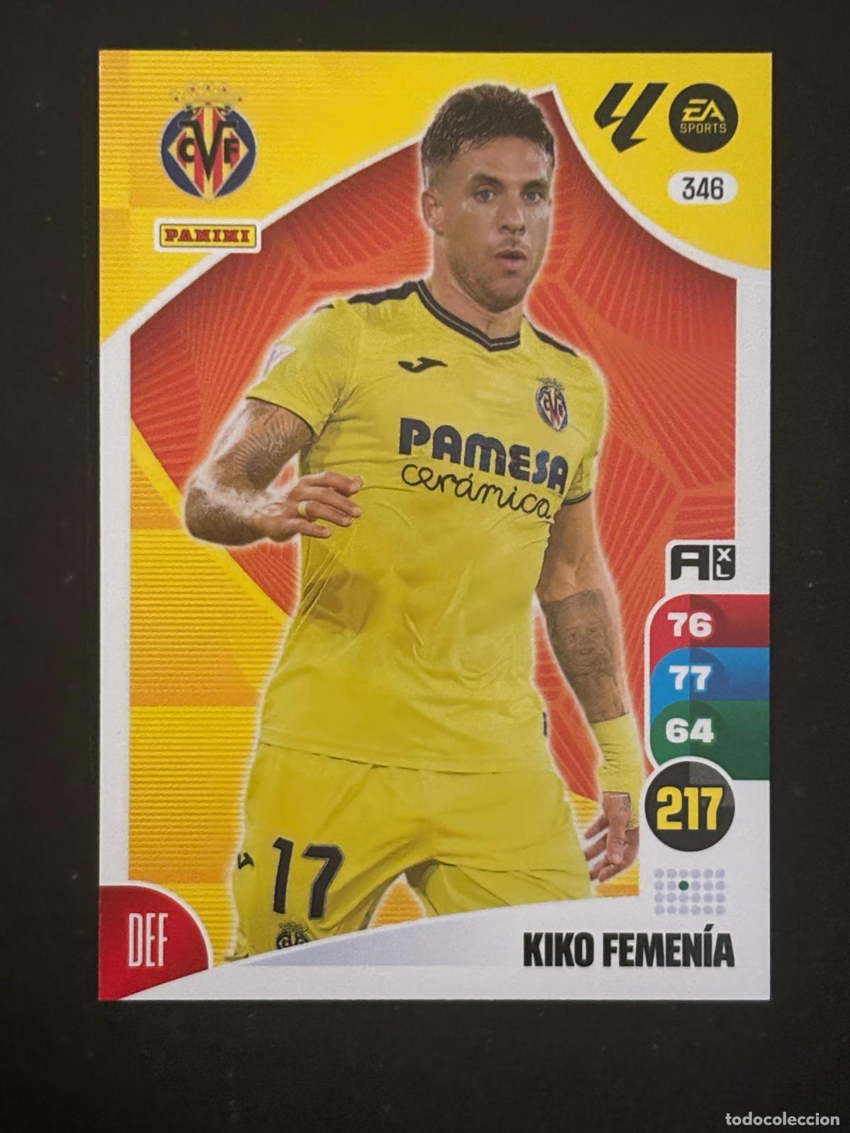 Football Stickers: 346 KIKO FEMEN&Iacute;A VILLARREAL ADRENALYN XL LALIGA EA SPORTS 24-25 2024-2025 PANINI