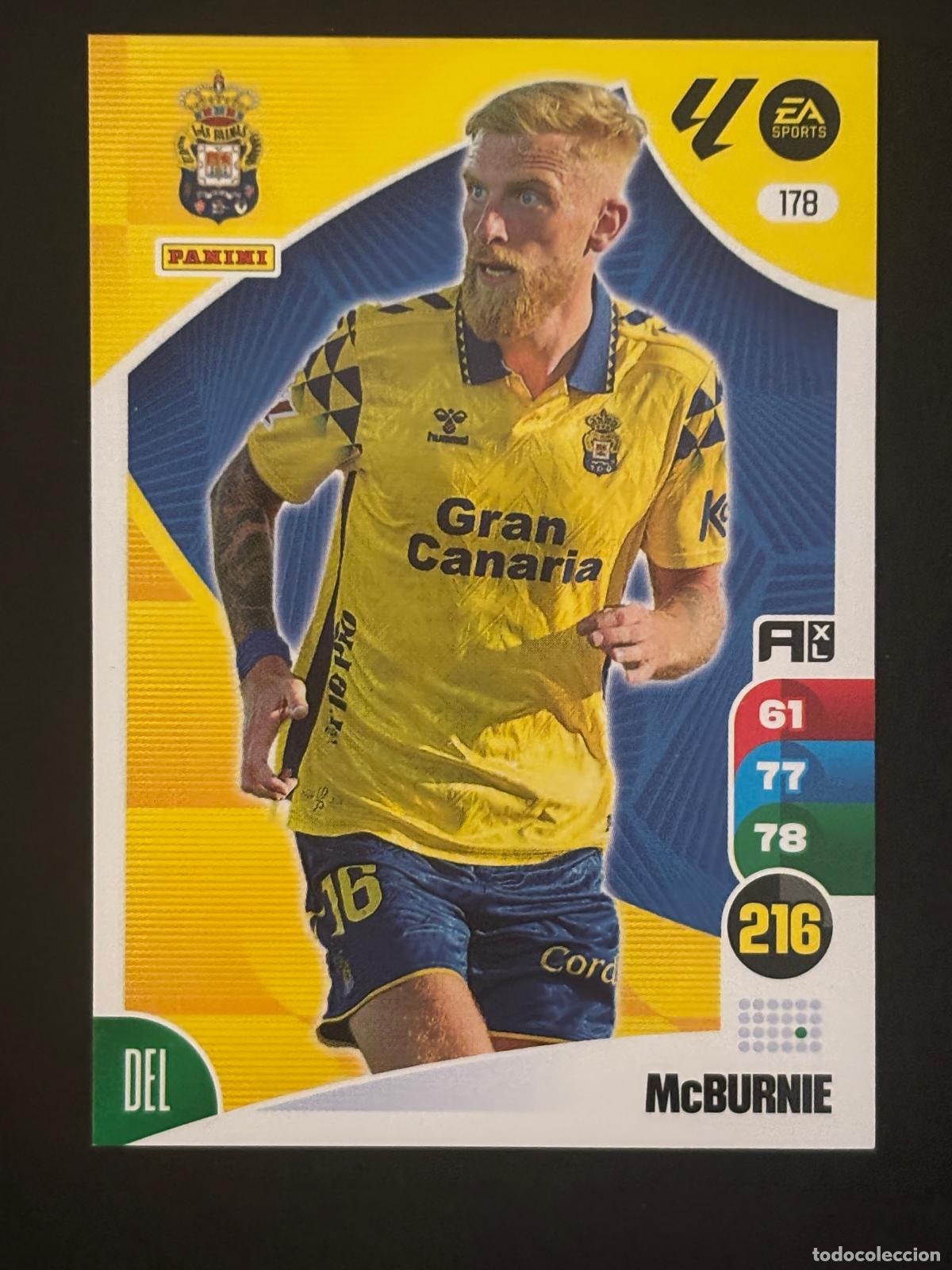 Football Stickers: 178 MCBURNIE LAS PALMAS ADRENALYN XL LALIGA EA SPORTS 24-25 2024-2025 PANINI