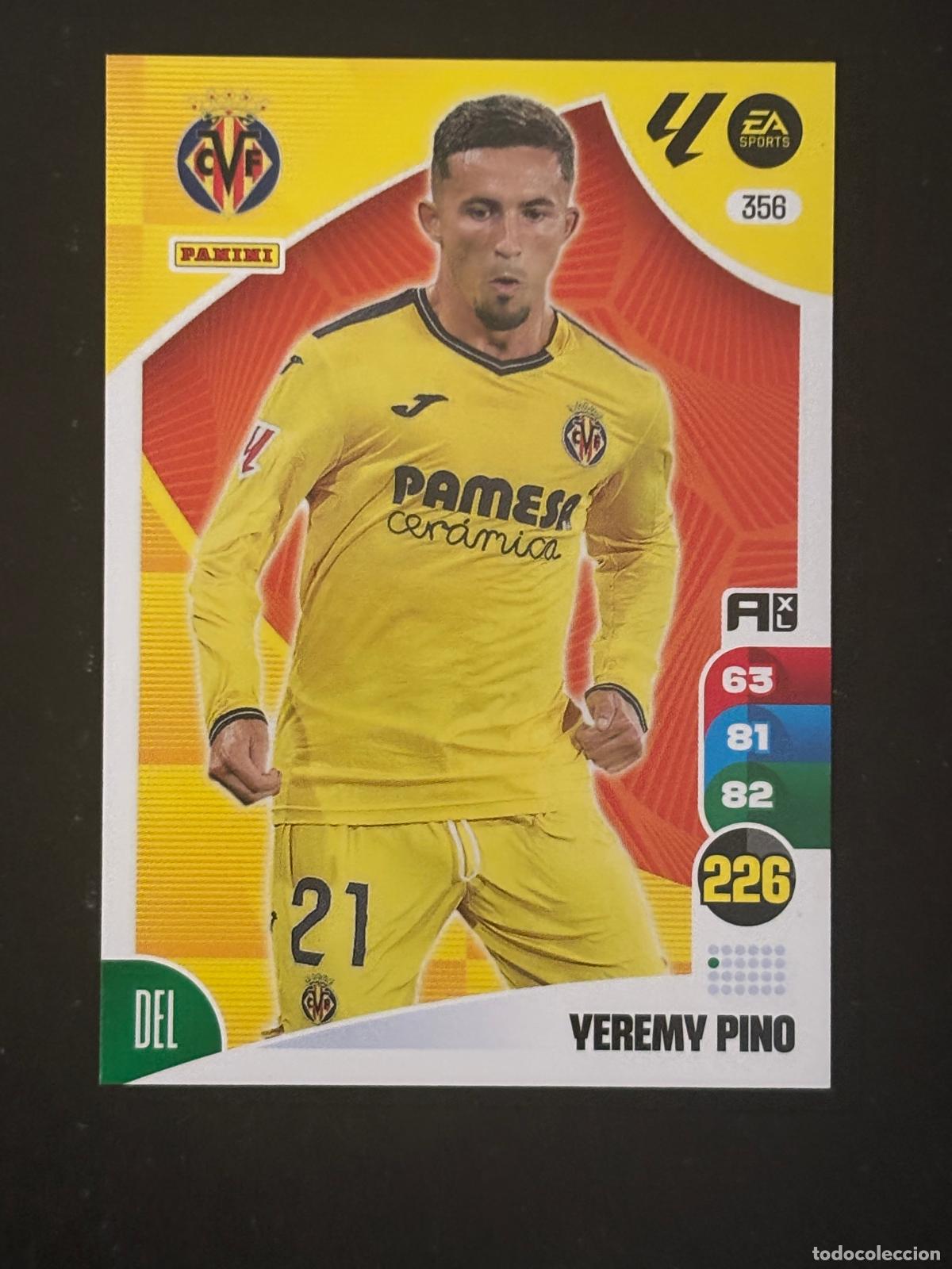 Cromos de f&uacute;tbol: 356 YEREMY PINO VILLARREAL ADRENALYN XL LALIGA EA SPORTS 24-25 2024-2025 PANINI
