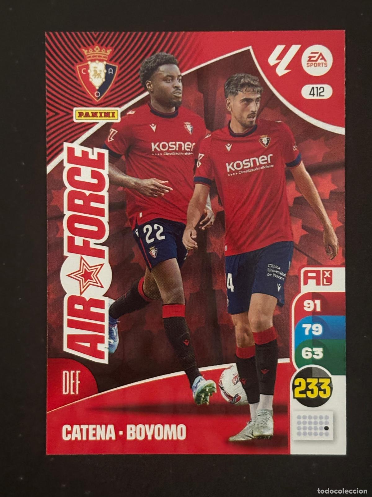 Football Stickers: 412 CATENA/BOYOMO OSASUNA AIR FORCE ADRENALYN XL LALIGA EA SPORTS 24-25 2024-2025 PANINI