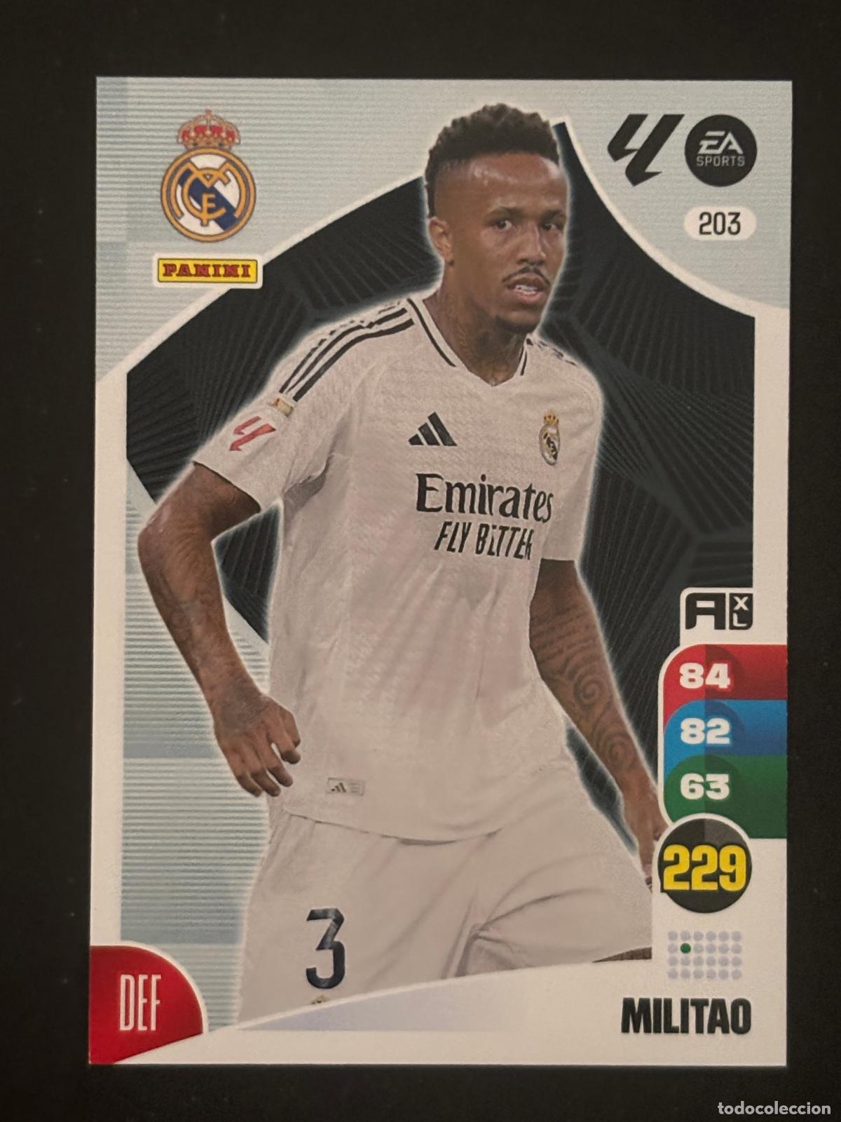 Football Stickers: 203 MILITAO REAL MADRID ADRENALYN XL LALIGA EA SPORTS 24-25 2024-2025 PANINI