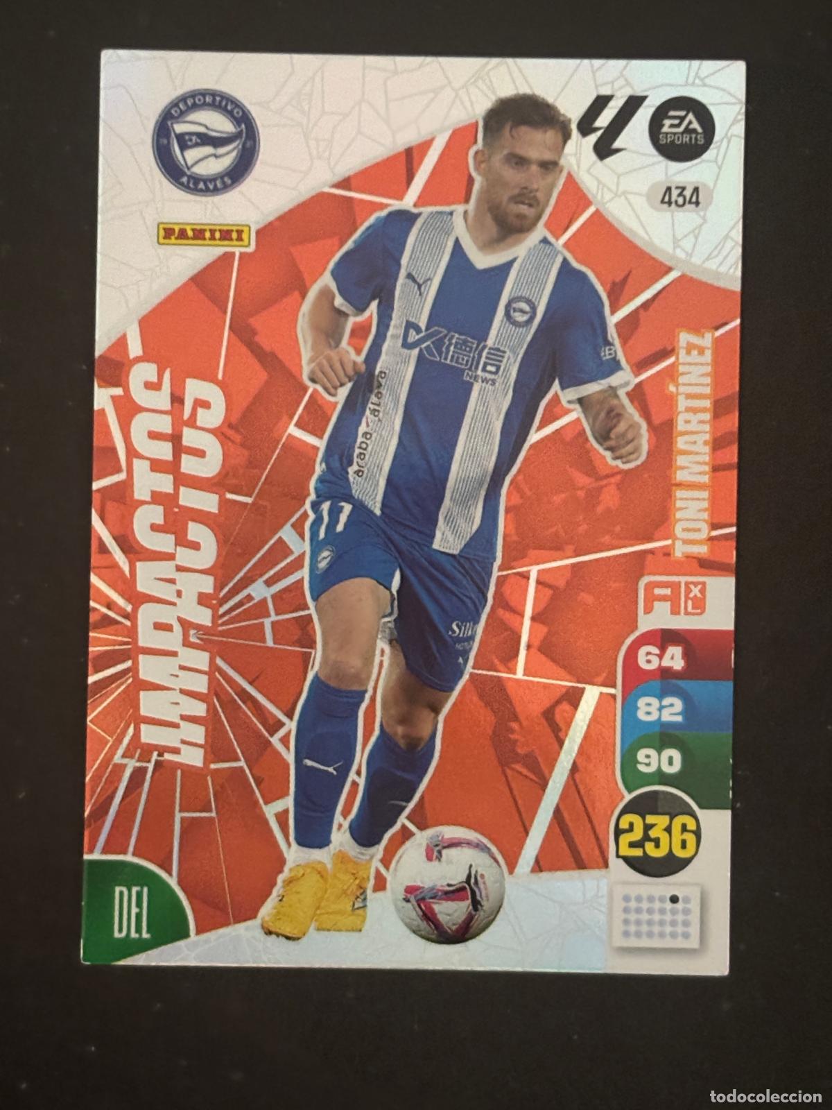 Football Stickers: 434 TONI MART&Iacute;NEZ ALAVES IMPACTOS ADRENALYN XL LALIGA EA SPORTS 24-25 2024-2025 PANINI