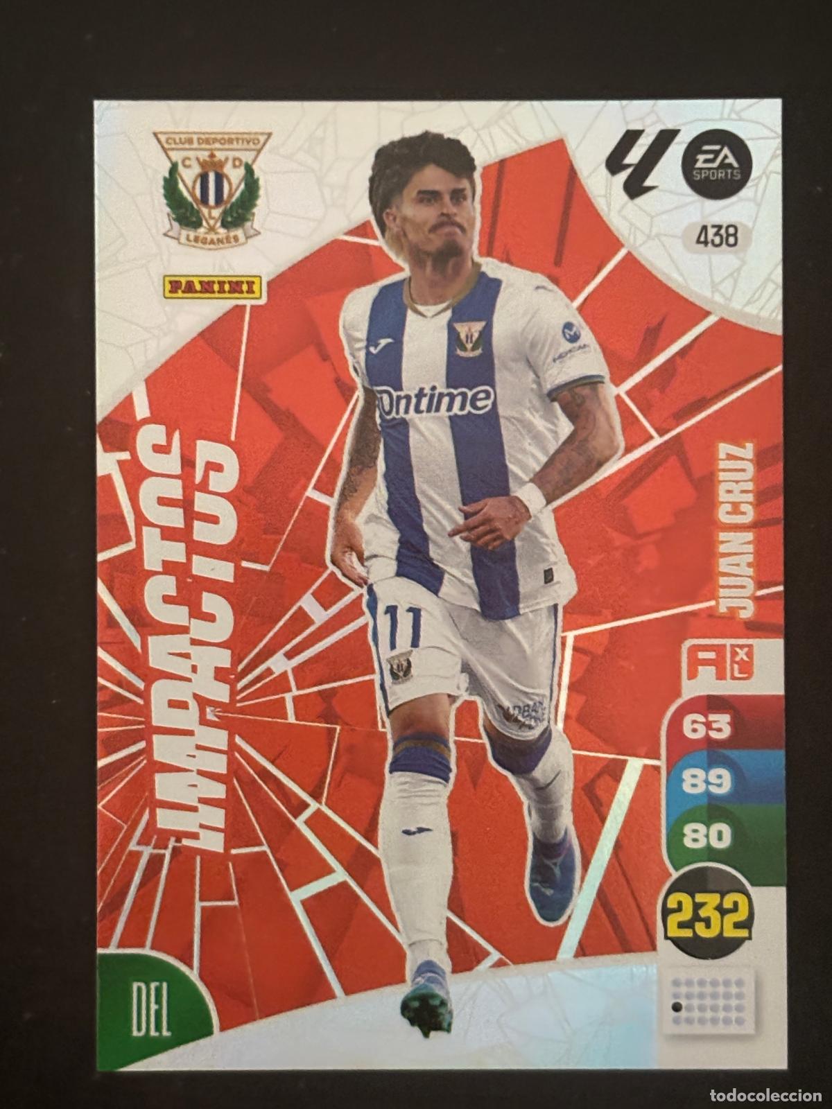 Football Stickers: 438 JUAN CRUZ LEGANES IMPACTOS ADRENALYN XL LALIGA EA SPORTS 24-25 2024-2025 PANINI