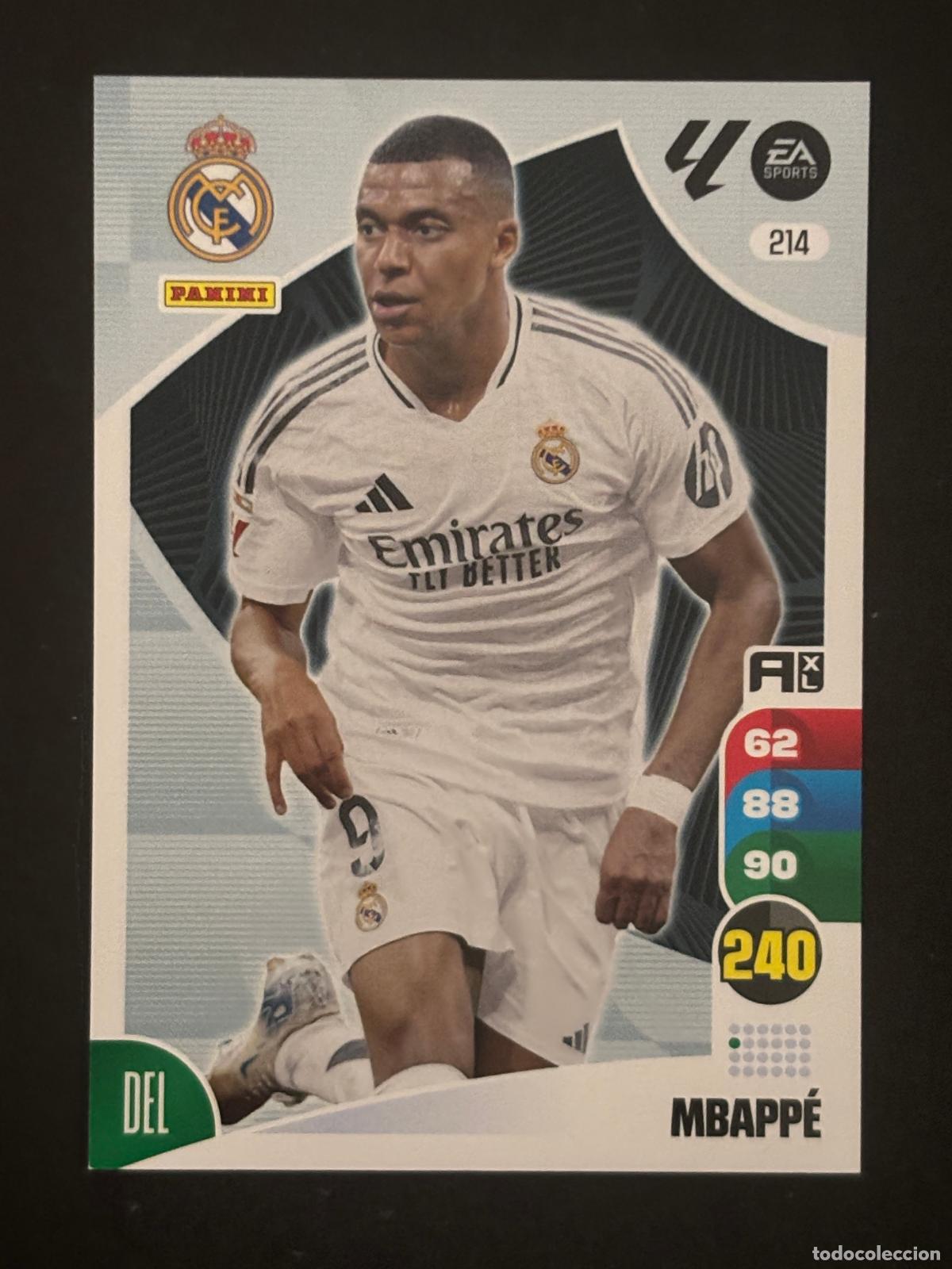 Football Stickers: 214 MBAPP&Eacute; REAL MADRID ADRENALYN XL LALIGA EA SPORTS 24-25 2024-2025 PANINI